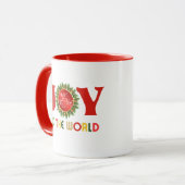 Joy to the World Kerstmis Wreath Mok (Voorkant links)