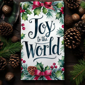 Joy to the World Kerstmis Wreath Theedoek