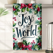 Joy to the World Kerstmis Wreath Theedoek