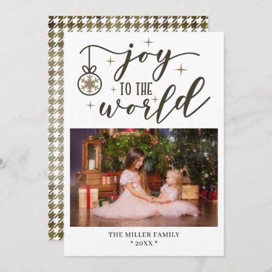 Joy to the World KerstPhoto Personal Name (Voorkant / Achterkant)