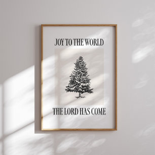 Joy to the World  kerstprint Poster