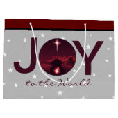 Joy to the World kerststal Grote cadeautas (Achterkant)