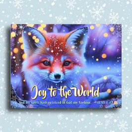 Joy to the World KJV Bijbelvos Christelijke Kerst Feestdagenkaart