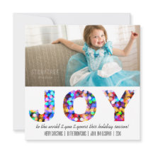 Joy to the World Kleurrijke Sparkly Vakantiefoto