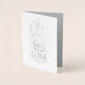 Joy to the World Lord Come - Religieuze kalligrafi Folie Kaarten (Voorkant)