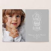 Joy to the World Lord Come - Religieuze kalligrafi Folie Kaarten (Binnen)