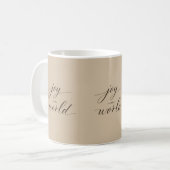 Joy to the World Minimal Christmas Script Mug Koffiemok (Voorkant links)