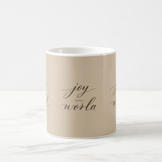 Joy to the World Minimal Christmas Script Mug Koffiemok (Center)