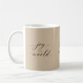 Joy to the World Minimal Christmas Script Mug Koffiemok (Links)
