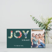 Joy to the World Modern 1 foto van Kerstmis Feestdagenkaart (Staand voorkant)