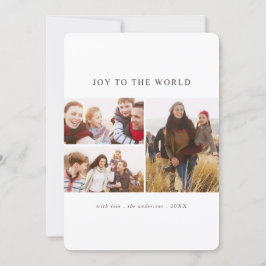 Joy to the World Moderne Vakantie Fotokaart Feestdagenkaart