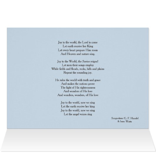 Joy to the World Mountain Forest Kerstmis (Binnen Horizontaal (Boven))