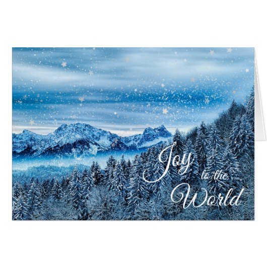 Joy to the World Mountain Forest Kerstmis (Voorkant Horizontaal)