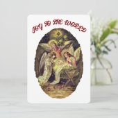 Joy to the World Nativity Religious Christmas Feestdagenkaart (Staand voorkant)