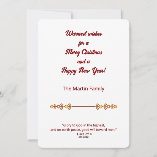 Joy to the World Nativity Religious Christmas  Feestdagenkaart (Achterkant)