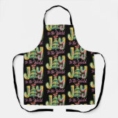 Joy to the World Neon Kerstboom penseelstreek Schort (Voorkant)