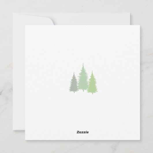 Joy to the World Pine Christmas Tree 3 Foto Feestdagenkaart (Achterkant)