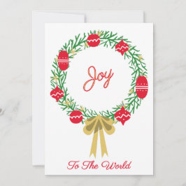 Joy to the World | Psalm 98 Inspired Religious  Feestdagenkaart