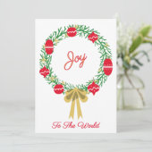 Joy to the World | Psalm 98 Inspired Religious Feestdagenkaart (Staand voorkant)