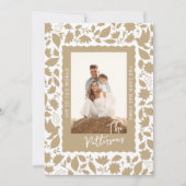 Joy to the World Religieuze Bloemen Kerstfoto Feestdagenkaart (Voorkant)