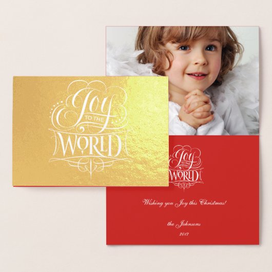 Joy to the World - Religieuze kerstkalligrafie Folie Kaarten (Display)