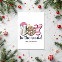 "Joy to the World" Retro Disco Ball Foto