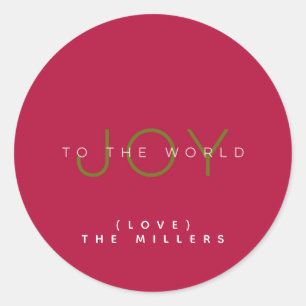 Joy To The World Ronde Sticker