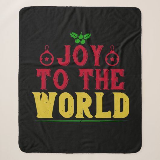 Joy To The World Sherpa Deken (Voorkant)