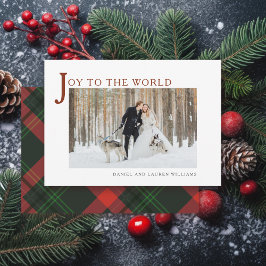 Joy to the World Simple Holiday Foto Feestdagenkaart