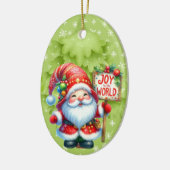 Joy To The World Sinterklaas Sneeuwvlokken Keramisch Ornament (Links)