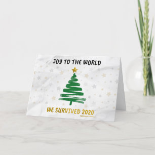 Joy to the World Survived 2020 Personal Feestdagen Kaart