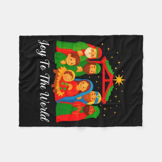 Joy To The World Ugly Christmas Sweater Xmas Squad Fleece Deken (Voorkant (Horizontaal))