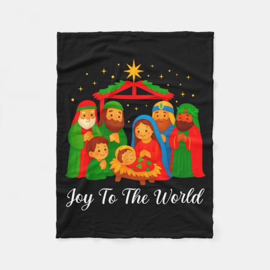 Joy To The World Ugly Christmas Sweater Xmas Squad Fleece Deken (Voorkant)