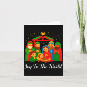 Joy To The World Ugly Christmas Sweater Xmas Squad Kaart (Voorkant)