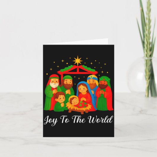Joy To The World Ugly Christmas Sweater Xmas Squad Kaart (Voorkant)
