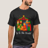 Joy To The World Ugly Christmas Sweater Xmas Squad T-shirt (Voorkant)