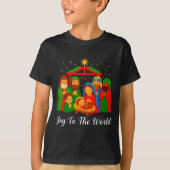 Joy To The World Ugly Christmas Sweater Xmas Squad T-shirt (Voorkant)