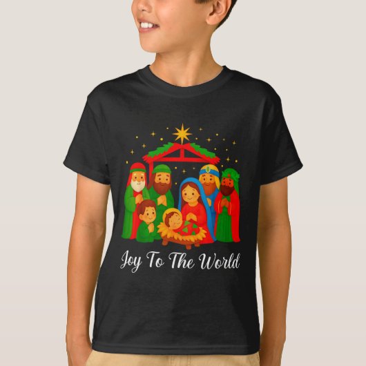 Joy To The World Ugly Christmas Sweater Xmas Squad T-shirt (Voorkant)