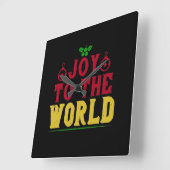 Joy To The World Vierkante Klok (Hoek)