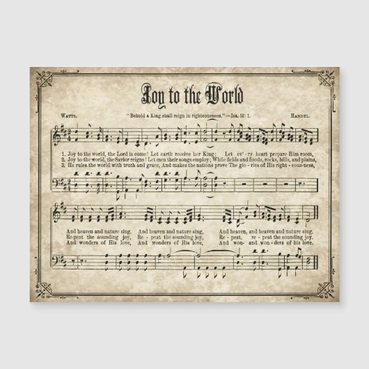Joy to the World Vintage Christmas Carol  (Voorkant)
