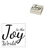 Joy to the World Wood Stamp Rubberstempel (Gestempeld)