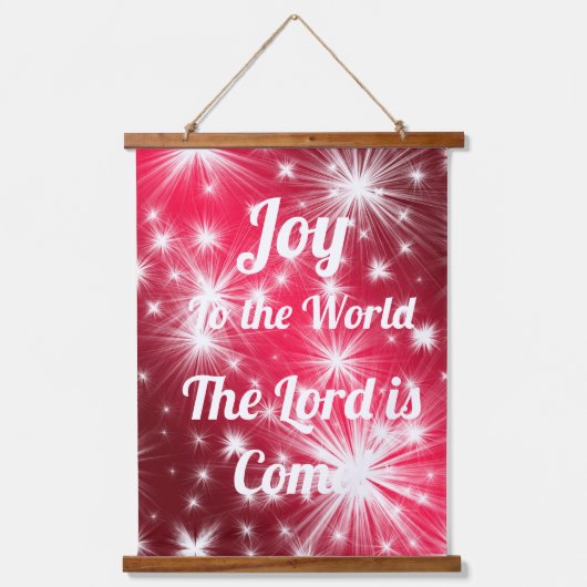 Joy to the World Wood Topped Wall Tapestry Hangend Wandkleed (Voorkant)