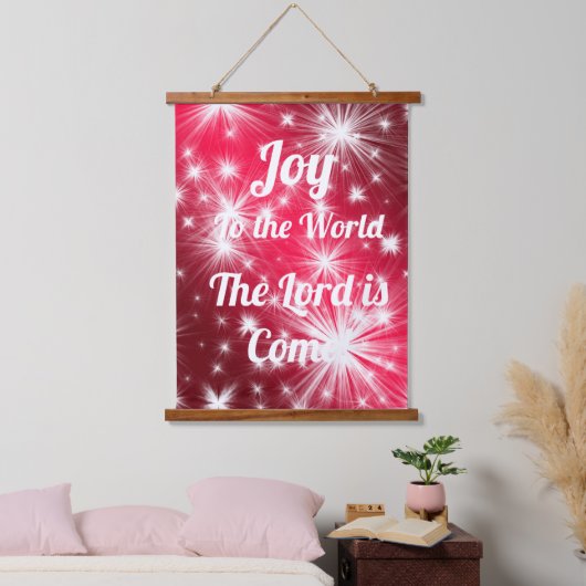 Joy to the World Wood Topped Wall Tapestry Hangend Wandkleed (Slaapkamer)