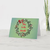 Joy to the World Wreate Kerstfeestay Kaart (Voorkant)