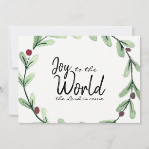 Joy to the World WreatPhoto kerstKaart