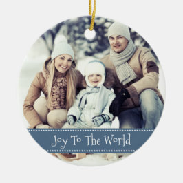 JOY to World Custom Keepomwille Photo Kerstmis Keramisch Ornament