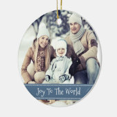 JOY to World Custom Keepomwille Photo Kerstmis Keramisch Ornament (Links)