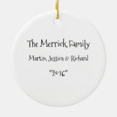 JOY to World Custom Keepomwille Photo Kerstmis Keramisch Ornament (Achterkant)