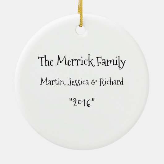 JOY to World Custom Keepomwille Photo Kerstmis Keramisch Ornament (Achterkant)