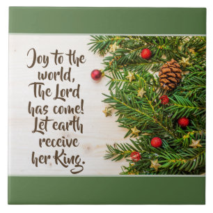 Joy to World de Heer is kerst Carol Tegeltje
